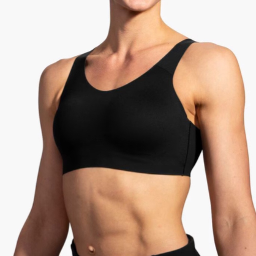 NWT BROOKS DARE SCOOPBACK RUN BRA BLACK 30C/D SPORTS BRA HIGH SUPPORT